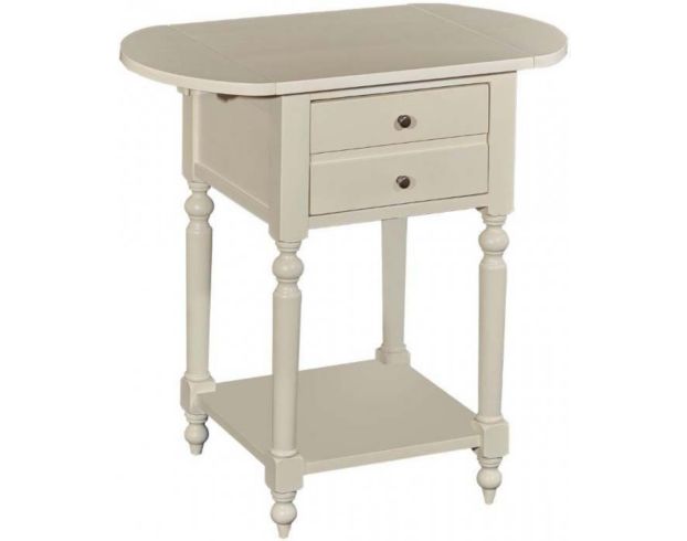 Powell White Dropleaf Accent Table large image number 1