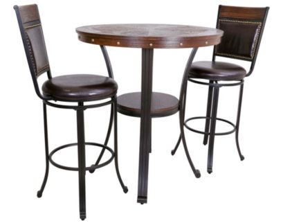 Powell Franklin Brown 3-Piece Pub Set