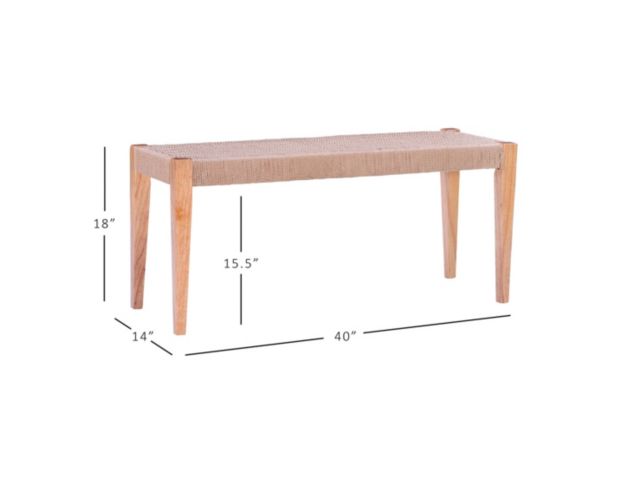 Powell Cosgrove Natural Accent Bench large image number 5