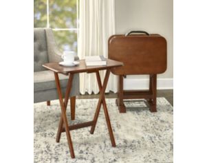 Powell Delta Brown Rectangular Tray Tables