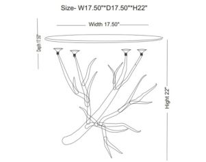 Powell Shaped Table Branch Side Table