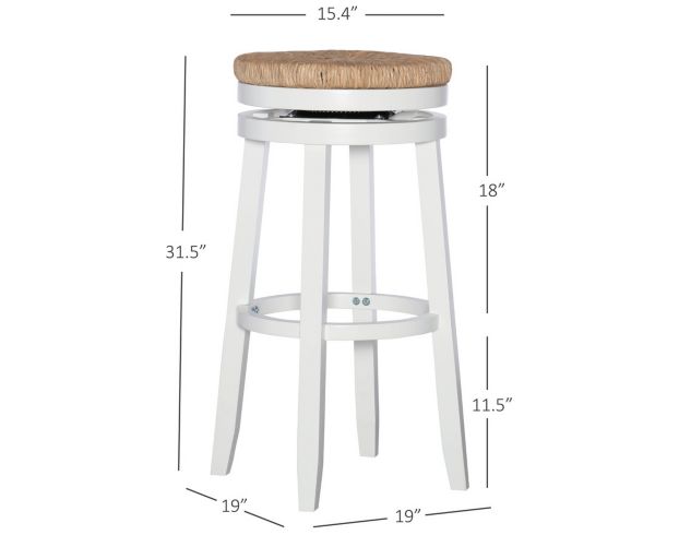 Powell Maya White Barstool large image number 5