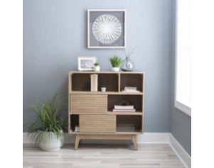 Powell Waves Natural Bookcase