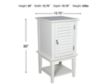 Powell White Shutter Door Storage Accent Table small image number 3