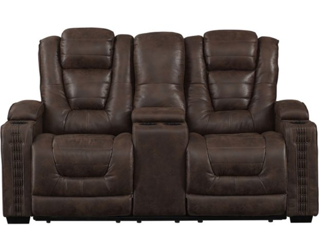 Pri Big Chief Power Recline Console Loveseat large image number 1