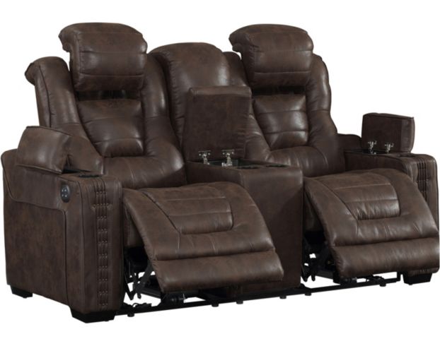 Pri Big Chief Power Recline Console Loveseat large image number 3