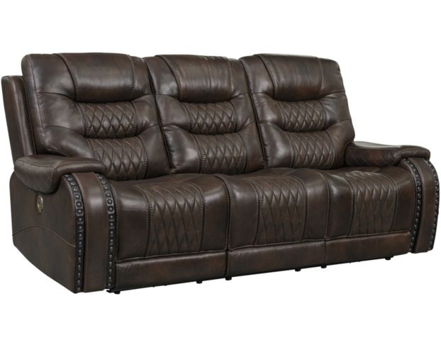 Pri Rhyme Leather Power Recline Sofa large image number 1