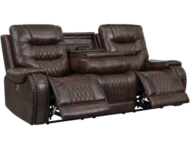 Pri Rhyme Leather Power Recline Sofa large image number 2