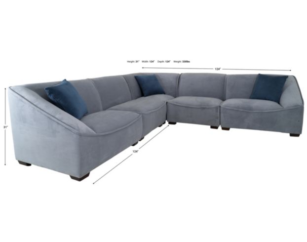 Drew & Johnathan Home Valencia 5-Piece Sectional large image number 6