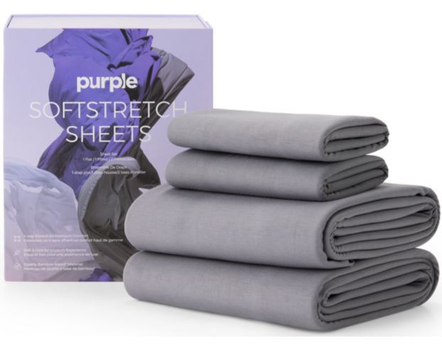 Purple Storm Grey Twin/Twin XL SoftStretch Sheets large image number 1