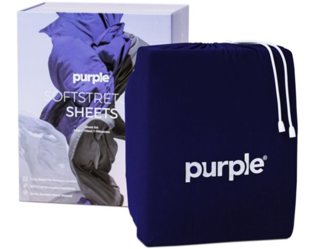 Purple Twin/Twin-XL Deep Purple SoftStretch Sheets large image number 3
