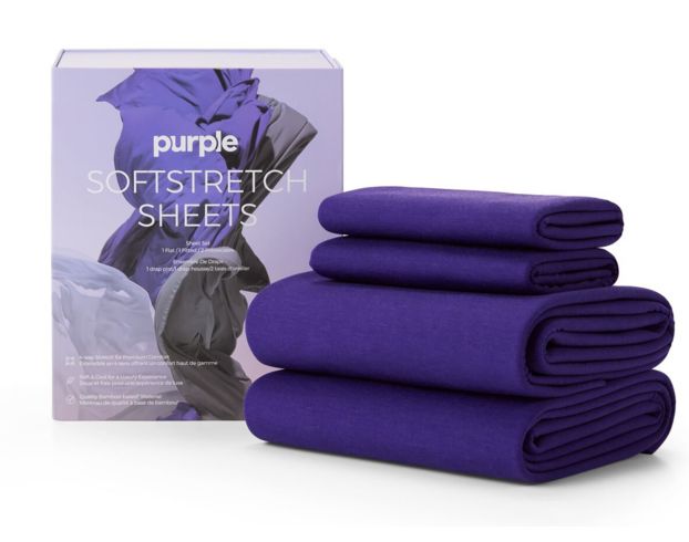 Purple California King Deep Purple SoftStretch Sheets large image number 1