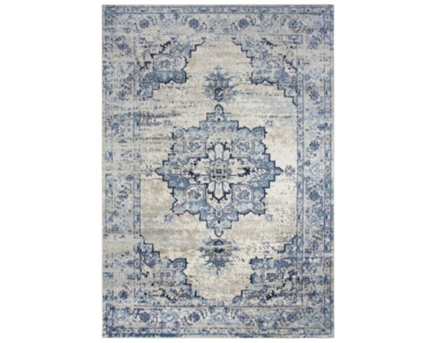 Rizzy Encore 5' X 8' Distressed Blue Rug large image number 1