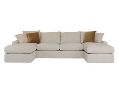 Rowe Furniture Lounge Alden 3-Piece Natural Double Chaise Sectional