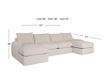 Rowe Furniture Lounge Alden 3-Piece Natural Double Chaise Sectional small image number 6