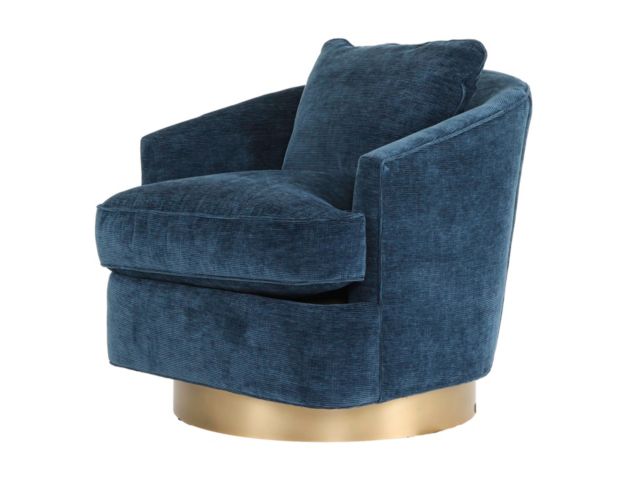 Rowe Furniture Ophelia Indigo Swivel Chair large image number 2