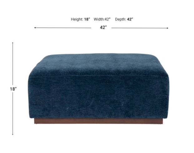 Rowe Furniture Dimitry Indigo Square Ottoman large image number 4