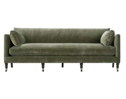 Rowe Furniture Madeline Sage Velvet Sofa