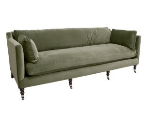Rowe Furniture Madeline Sage Velvet Sofa