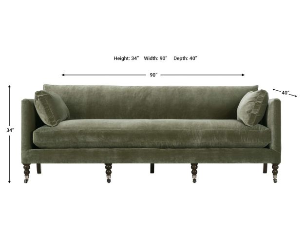 Rowe Furniture Madeline Sage Velvet Sofa Homemakers