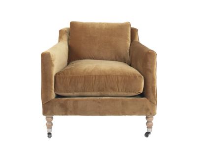 Rowe Furniture Madeline Amber Velvet Arm Chair