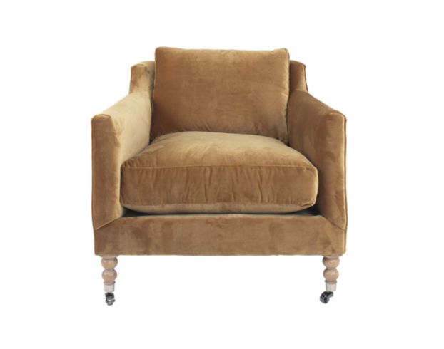 Rowe Furniture Madeline Amber Velvet Arm Chair large image number 1