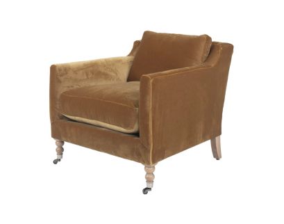 Rowe Furniture Madeline Amber Velvet Arm Chair