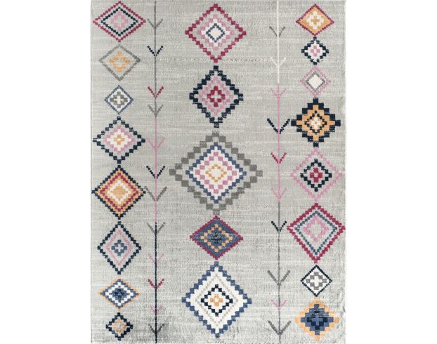 Rugs America Bodrum Native Grey Tribal Moroccan Light Gray 5 x 8 Rug large image number 1