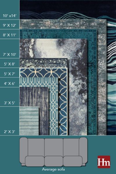 Area Rug Size And Placement Guide, 8 X 10 Rug Square Feet