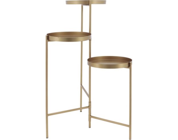 Sagebrook Gold Tiered Plant Stand 32-In large image number 1