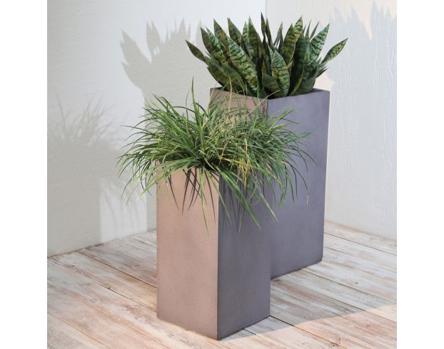 Sagebrook Gray Square Nested Planter (Set of 2) large image number 6