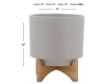 Sagebrook 10" Beige Planter with Wood Stand small image number 8