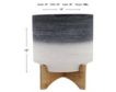 Sagebrook 10" Gray Ombre Planter with Wood Stand small image number 8