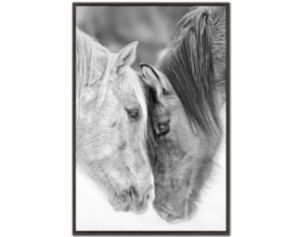 Streamline Art 30x45 Black & White Horses Wall Art