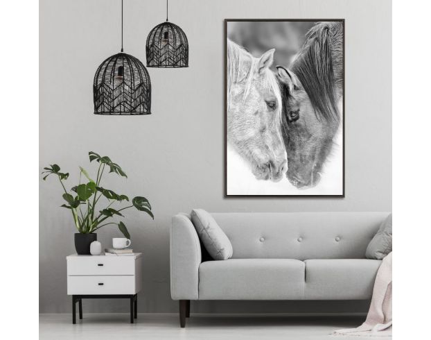 Streamline Art 30x45 Black & White Horses Wall Art large image number 2