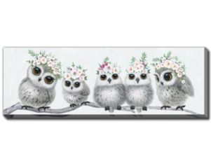 Stylecraft Charming Owls Wall Art 20 X 60