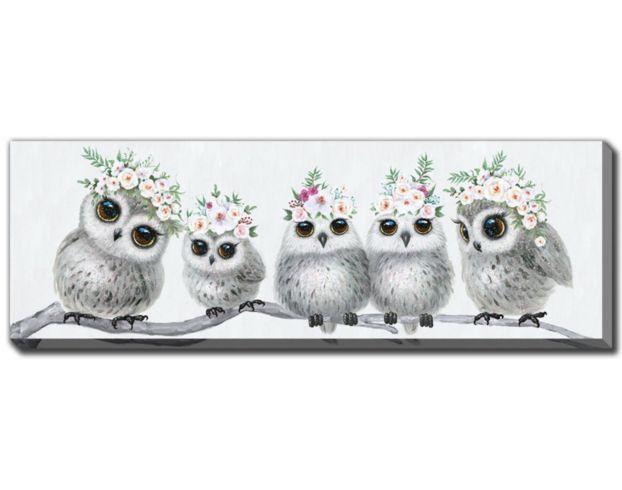 Stylecraft Charming Owls Wall Art 20 X 60 large image number 1