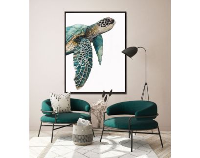 Streamline Art Giant Sea Turtle 36 X 48