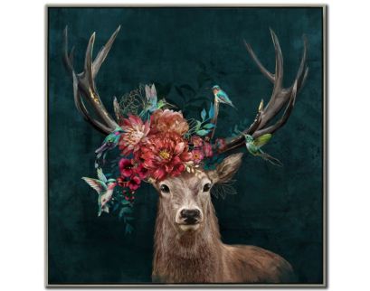 Streamline Art Floral Antlers 36 X 36