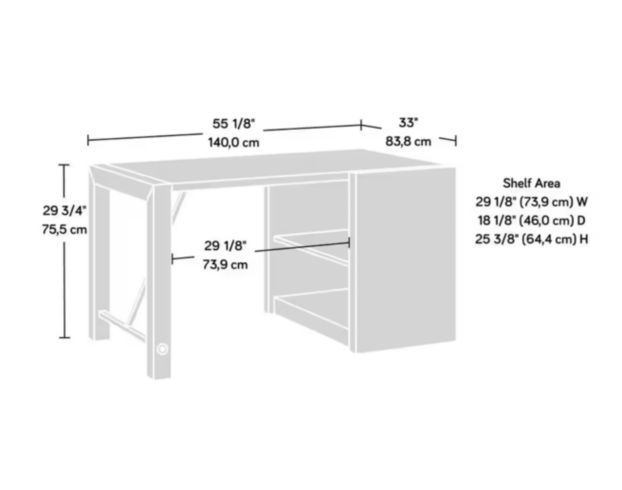 Sauder Woodworking Co. Dixon City Brushed Oak Computer Desk large image number 9