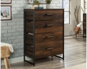 Sauder Nova Loft 4-Drawer Grand Walnut Chest