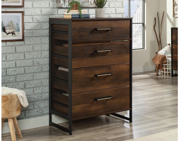 Sauder Nova Loft 4-Drawer Grand Walnut Chest large image number 1