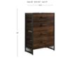 Sauder Nova Loft 4-Drawer Grand Walnut Chest small image number 9