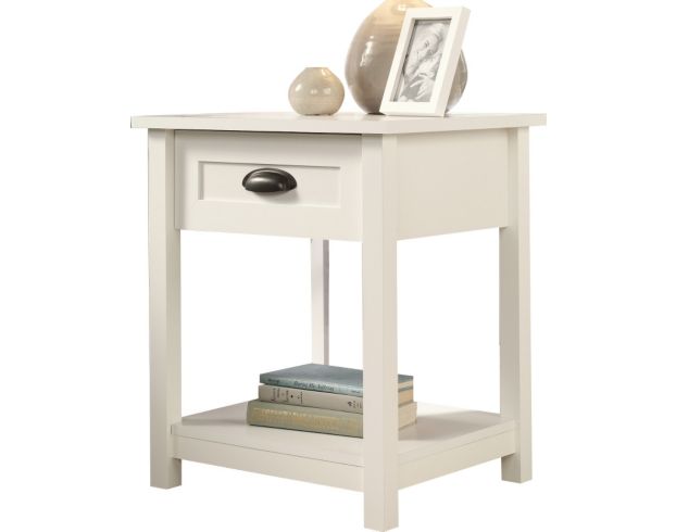 Sauder County Line White Open Nightstand large image number 1