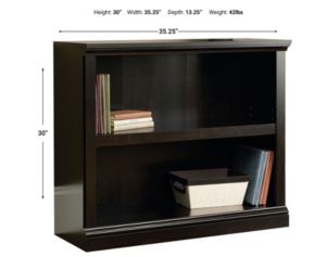Sauder Select 2-Shelf Estate Black Bookcase