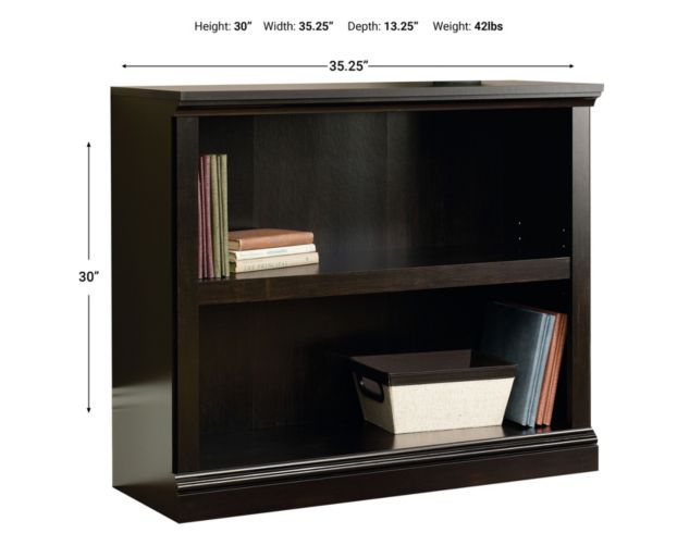 Sauder Select 2-Shelf Estate Black Bookcase large image number 2