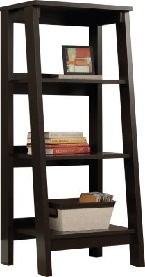 Sauder Select 3-Shelf Jamocha Ladder Etagere Bookcase 