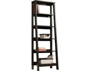 Sauder Trestle Jamocha Wood Ladder Bookcase