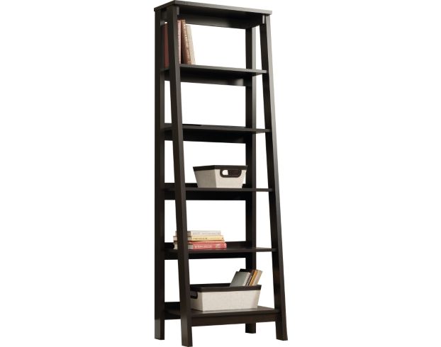 Sauder Trestle Jamocha Wood Ladder Bookcase large image number 1