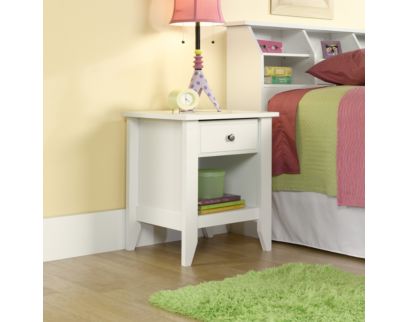 Sauder Shoal Creek White Nightstand